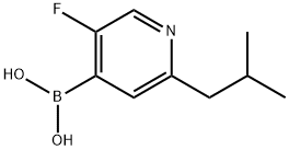 5-Fluoro-2-(iso-butyl)pyridine-4-boronic acid 구조식 이미지