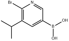 6-Bromo-5-(iso-propyl)pyridine-3-boronic acid 구조식 이미지