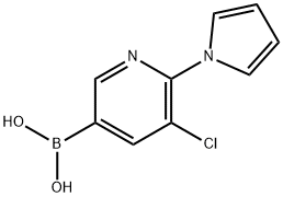 5-Chloro-6-(1H-pyrrol-1-yl)pyridine-3-boronic acid Structure