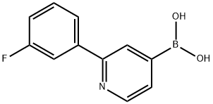 2-(3-Fluorophenyl)pyridine-4-boronic acid 구조식 이미지