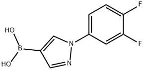 1-(3,4-Difluorophenyl)-1H-pyrazole-4-boronic acid 구조식 이미지