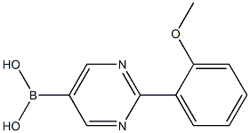 (2-(2-methoxyphenyl)pyrimidin-5-yl)boronic acid 구조식 이미지