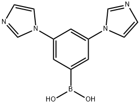 3,5-Bis(imidazol-1-yl)phenylboronic acid Structure