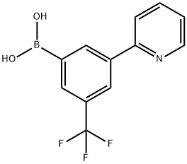 3-(Pyrazin-2-yl)-5-trifluoromethylphenylboronic acid Structure