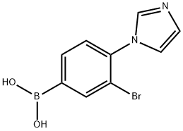3-Bromo-4-(1H-imidazol-1-yl)phenylboronic acid 구조식 이미지