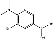 5-Bromo-6-(dimethylamino)pyridine-3-boronic acid Structure