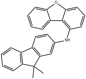 1-Dibenzofuranamine, N-(9,9-dimethyl-9H-fluoren-2-yl)- Structure