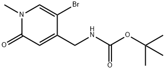 tert-butyl ((5-bromo-1-methyl-2-oxo-1,2-dihydropyridin-4-yl)methyl)carbamate Structure