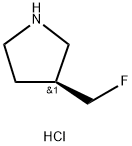 (3S)-3-(fluoromethyl)pyrrolidine hydrochloride 구조식 이미지