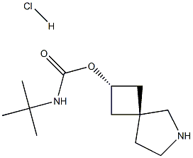 tert-butyl N-trans-6-azaspiro[3.4]octan-2-yl carbamate hydrochloride Structure