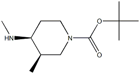 tert-butyl (3R,4S)-3-methyl-4-(methylamino)piperidine-1-carboxylate Structure