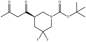 tert-butyl (R)-3,3-difluoro-5-(3-oxobutanoyl)piperidine-1-carboxylate Structure