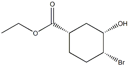 ethyl (1S,3S,4R)-4-bromo-3-hydroxycyclohexane-1-carboxylate 구조식 이미지