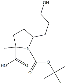 1-tert-butyl 2-methyl 5-(3-hydroxypropyl)pyrrolidine-1,2-dicarboxylate Structure