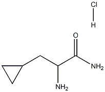 2-amino-3-cyclopropylpropanamide hydrochloride Structure