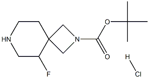 tert-butyl 5-fluoro-2,7-diazaspiro[3.5]nonane-2-carboxylate hydrochloride 구조식 이미지