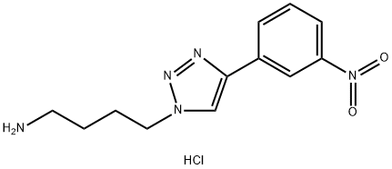 4-[4-(3-nitrophenyl)-1H-1,2,3-triazol-1-yl]butan-1-amine hydrochloride Structure