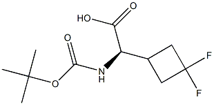 (2R)-2-{[(tert-butoxy)carbonyl]amino}-2-(3,3-difluorocyclobutyl)acetic acid Structure