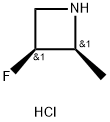 cis-3-fluoro-2-methylazetidine hydrochloride Structure