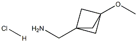 {3-methoxybicyclo[1.1.1]pentan-1-yl}methanamine hydrochloride Structure