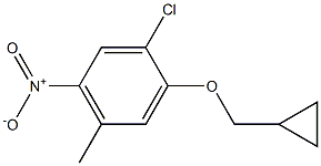 1-chloro-2-(cyclopropylmethoxy)-4-methyl-5-nitro-benzene 구조식 이미지