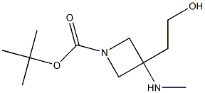 tert-butyl 3-(2-hydroxyethyl)-3-(methylamino)azetidine-1-carboxylate 구조식 이미지