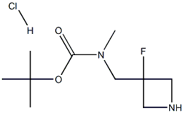 tert-butyl N-[(3-fluoroazetidin-3-yl)methyl]-N-methyl-carbamate hydrochloride 구조식 이미지