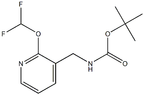 tert-butyl ((2-(difluoromethoxy)pyridin-3-yl)methyl)carbamate 구조식 이미지