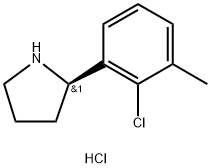 (R)-2-(2-chloro-3-methylphenyl)pyrrolidine hydrochloride Structure