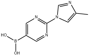 (2-(4-methyl-1H-imidazol-1-yl)pyrimidin-5-yl)boronic acid Structure