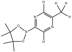 2-(methyl-d3)-5-(4,4,5,5-tetramethyl-1,3,2-dioxaborolan-2-yl)pyrazine-3,6-d2 Structure