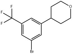 4-(3-bromo-5-(trifluoromethyl)phenyl)tetrahydro-2H-pyran Structure