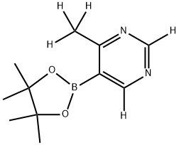 4-(methyl-d3)-5-(4,4,5,5-tetramethyl-1,3,2-dioxaborolan-2-yl)pyrimidine-2,6-d2 구조식 이미지