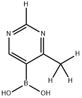 (4-(methyl-d3)pyrimidin-5-yl-2-d)boronic acid Structure