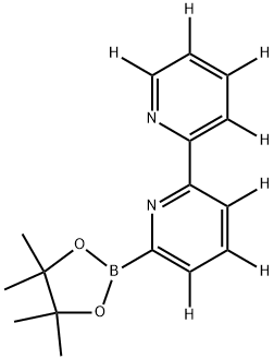 6-(4,4,5,5-tetramethyl-1,3,2-dioxaborolan-2-yl)-2,2'-bipyridine-3,3',4,4',5,5',6'-d7 Structure