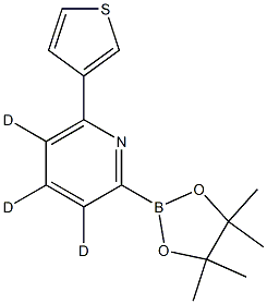 2-(4,4,5,5-tetramethyl-1,3,2-dioxaborolan-2-yl)-6-(thiophen-3-yl)pyridine-3,4,5-d3 Structure