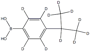 (4-(propan-2-yl-d7)phenyl-2,3,5,6-d4)boronic acid 구조식 이미지