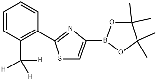 2-(2-(methyl-d3)phenyl)-4-(4,4,5,5-tetramethyl-1,3,2-dioxaborolan-2-yl)thiazole 구조식 이미지