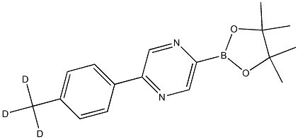2-(4-(methyl-d3)phenyl)-5-(4,4,5,5-tetramethyl-1,3,2-dioxaborolan-2-yl)pyrazine Structure
