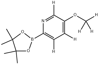 5-(methoxy-d3)-2-(4,4,5,5-tetramethyl-1,3,2-dioxaborolan-2-yl)pyridine-3,4,6-d3 Structure