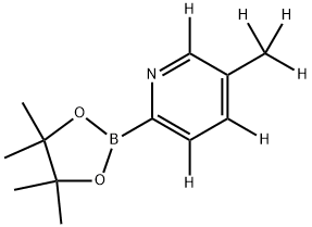 5-(methyl-d3)-2-(4,4,5,5-tetramethyl-1,3,2-dioxaborolan-2-yl)pyridine-3,4,6-d3 Structure