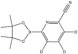 6-(4,4,5,5-tetramethyl-1,3,2-dioxaborolan-2-yl)picolinonitrile-3,4,5-d3 Structure