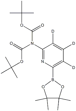 N,N-bis(boc)-6-(4,4,5,5-tetramethyl-1,3,2-dioxaborolan-2-yl)pyridine-2-amine-3,4,5-d3 Structure