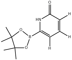 6-(4,4,5,5-tetramethyl-1,3,2-dioxaborolan-2-yl)pyridin-2(1H)-one-3,4,5-d3 구조식 이미지