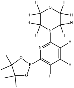 4-(6-(4,4,5,5-tetramethyl-1,3,2-dioxaborolan-2-yl)pyridin-2-yl-3,4,5-d3)morpholine-2,2,3,3,5,5,6,6-d8 Structure