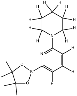 2-(piperidin-1-yl-d10)-6-(4,4,5,5-tetramethyl-1,3,2-dioxaborolan-2-yl)pyridine-3,4,5-d3 Structure