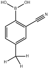 (2-cyano-4-(methyl-d3)phenyl)boronic acid 구조식 이미지