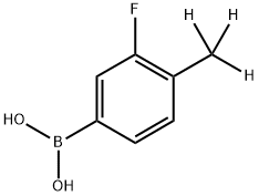 (3-fluoro-4-(methyl-d3)phenyl)boronic acid 구조식 이미지