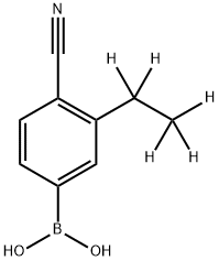 (4-cyano-3-(ethyl-d5)phenyl)boronic acid 구조식 이미지