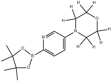 4-(6-(4,4,5,5-tetramethyl-1,3,2-dioxaborolan-2-yl)pyridin-3-yl)morpholine-2,2,3,3,5,5,6,6-d8 Structure